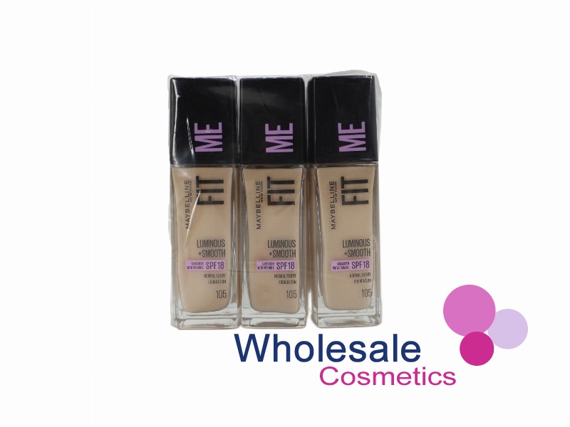 6 x Maybelline Fit Me Luminous & Smooth Foundation - 105 NATURAL IVORY